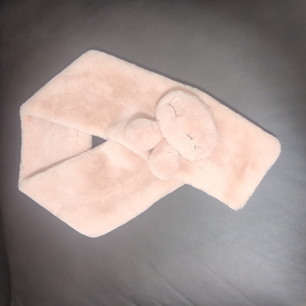EUC pink bunny scarf
